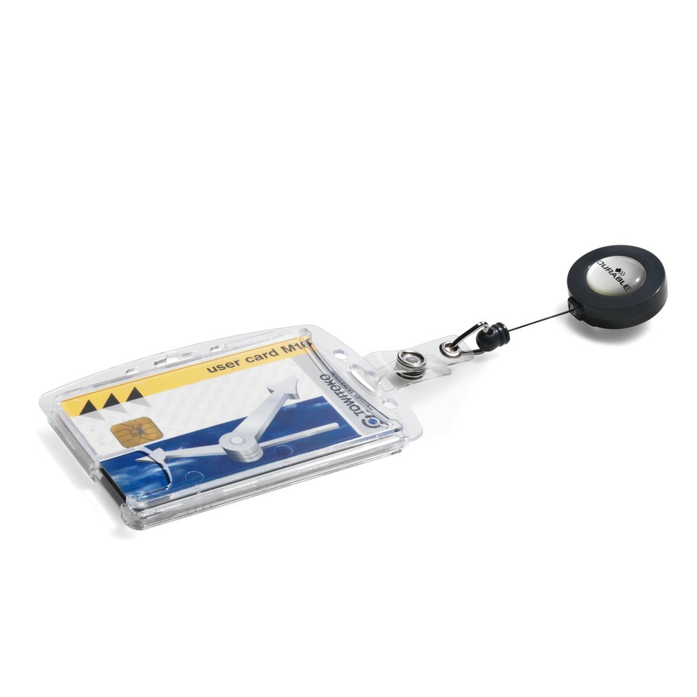 Número de imagen del producto 2: Funda rígida DURABLE para 2 carnés de empresa, con yo-yo