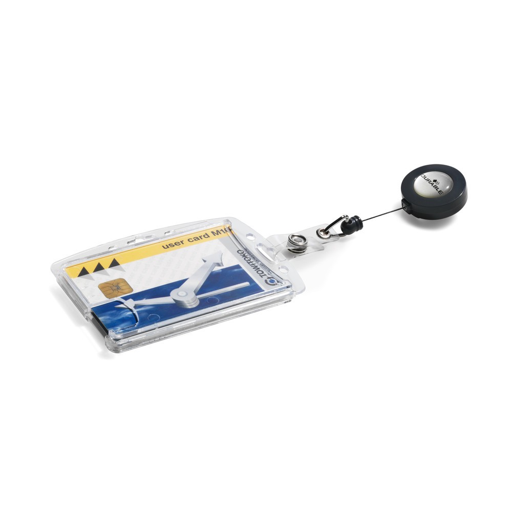 Número de imagen del producto 3: Funda rígida DURABLE para 1 carné de empresa, con yo-yo