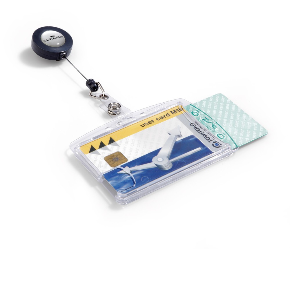 Número de imagen del producto 4: Funda rígida DURABLE para 1 carné de empresa, con yo-yo