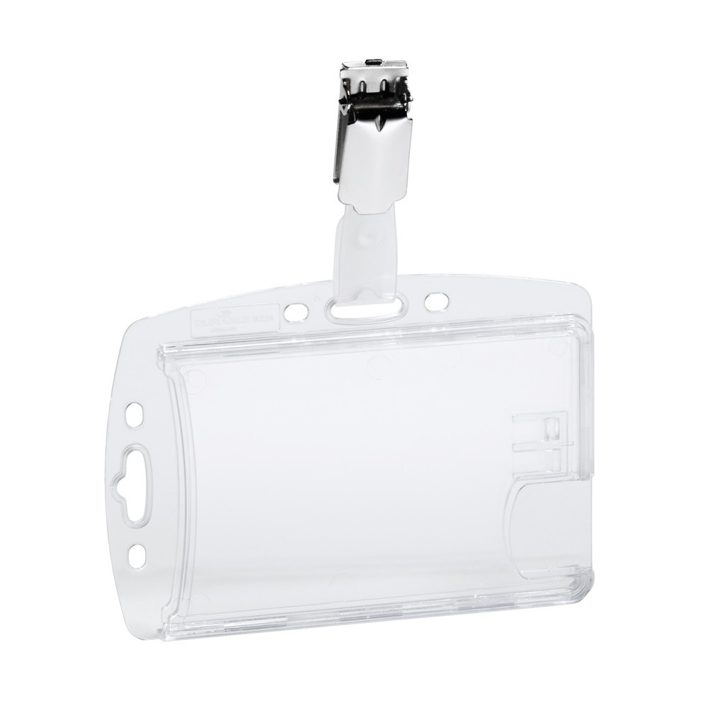 Número de imagen del producto 1: Funda rígida DURABLE para 2 carnés de empresa, con clip