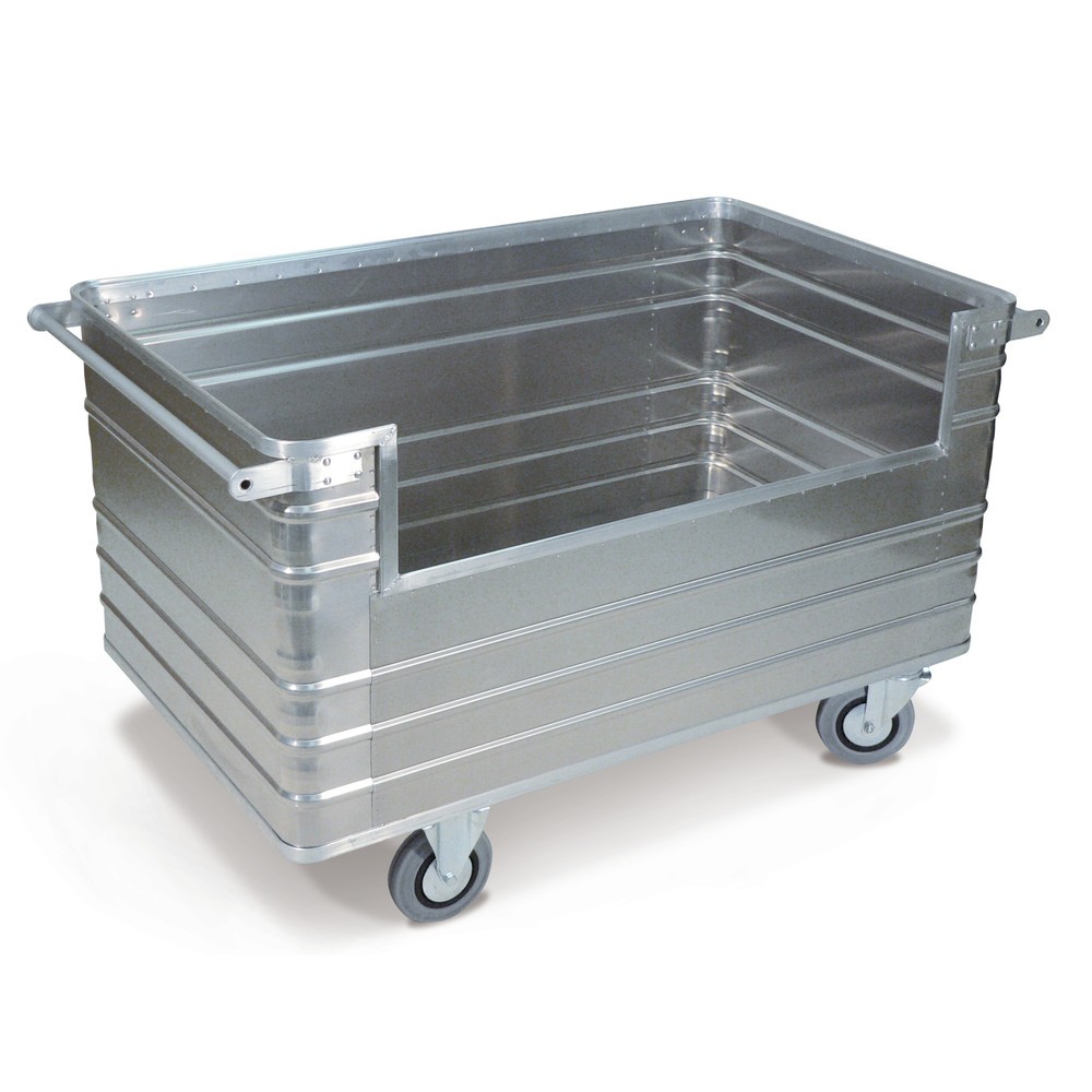 Imagen del producto: carro|plataforma con panel de aluminio, pared completa con recorte lateral, 945 litros
