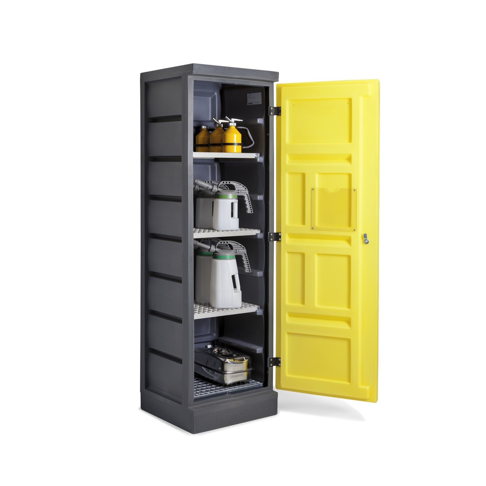 Número de imagen del producto 1: Armario ecológico fabricado en PE, alto H x An x F 1,990 x 610 x 640 mm, 4 rejillas de acero inoxidable