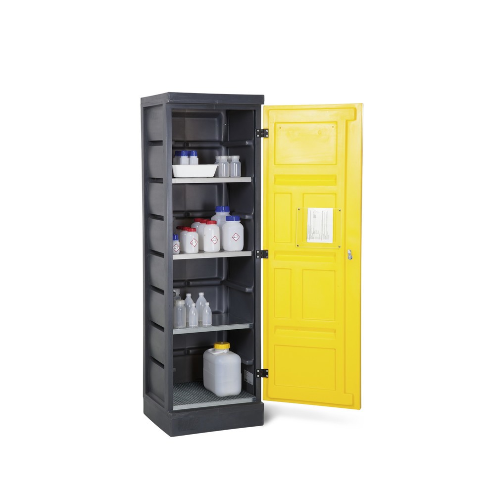 Número de imagen del producto 1: Armario ecológico fabricado en PE, alto H x An x F 1.990 x 610 x 640 mm, 3 tubo+1 rejilla de acero inoxidable