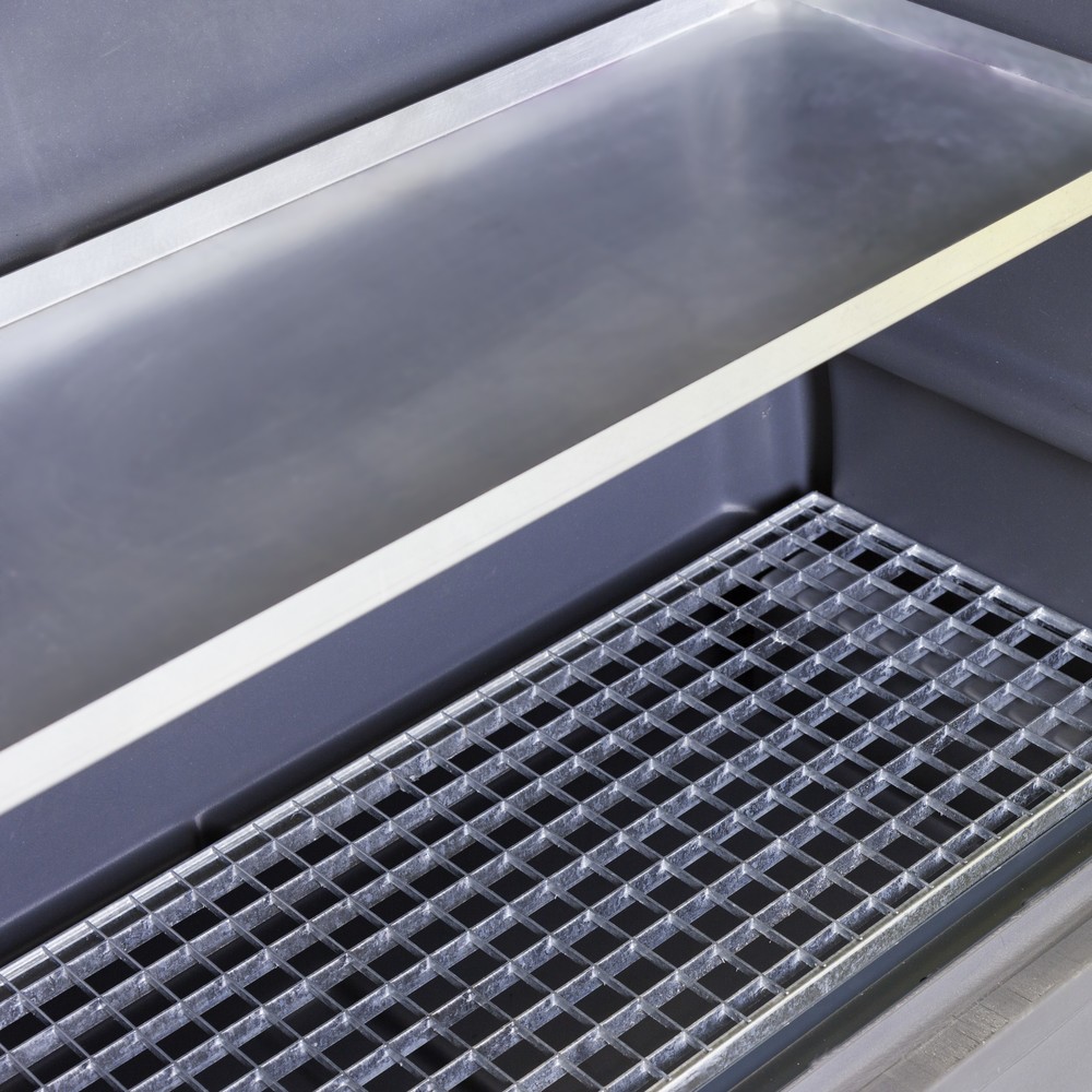 Número de imagen del producto 5: Armario ecológico fabricado en PE, alto H x An x F 1,130 x 610 x 640 mm, 1 bañera y 1 rejilla, galvanizado