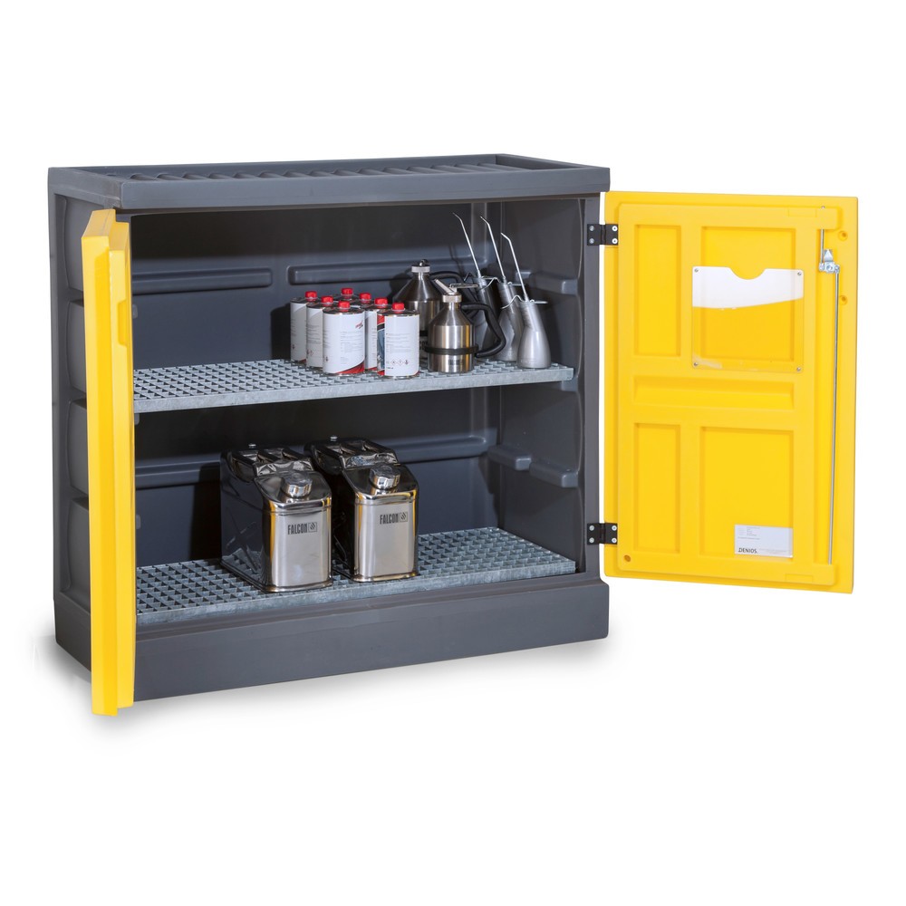 Imagen del producto: Caja medioambiental fabricada en PE, alto x ancho x profundidad 1.130 x 1225 x 640 mm, 2 rejillas, galvanizado