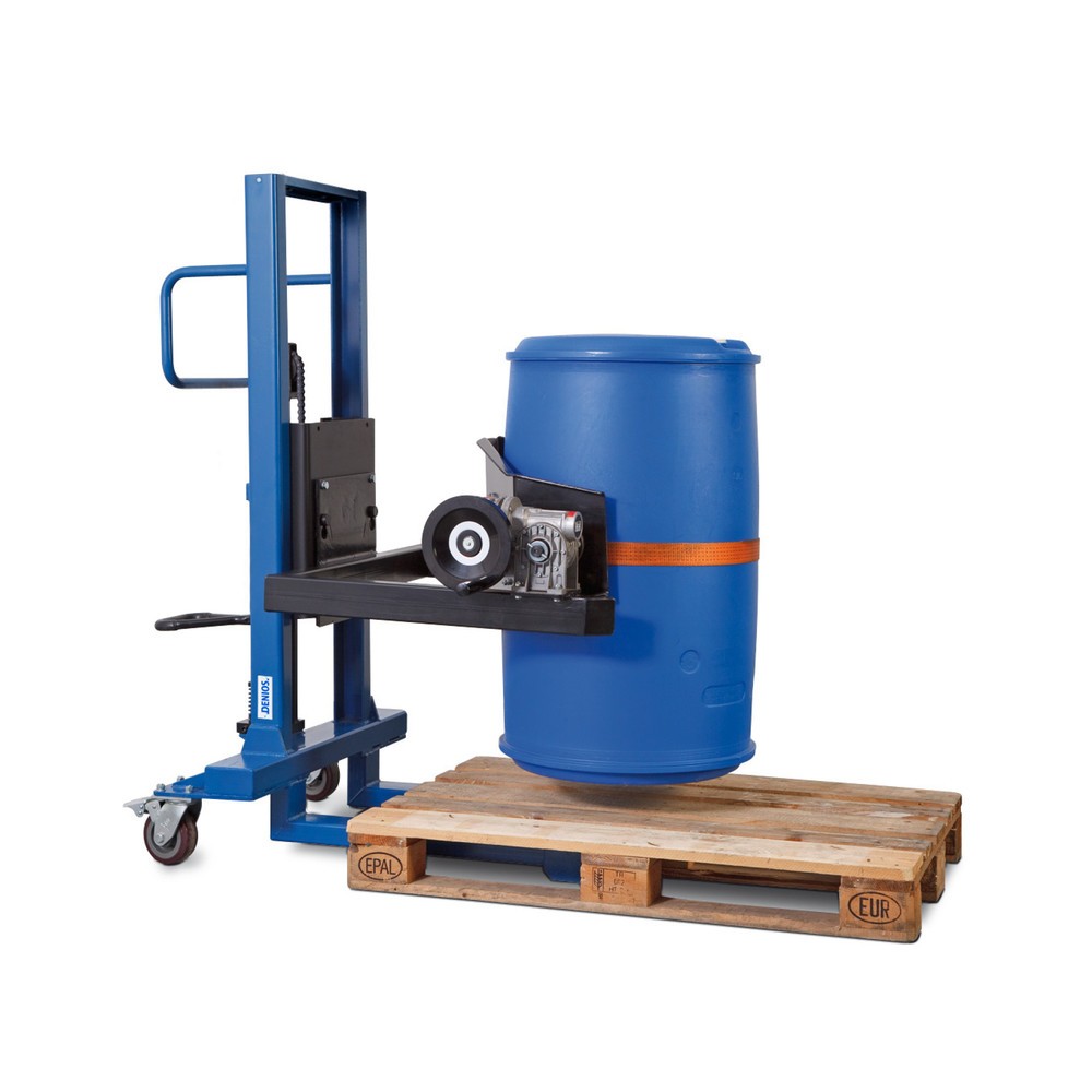 Imagen del producto: Girabarriles 360°, CC 300 kg, con pedal, altura de elevación 0-1.400 mm