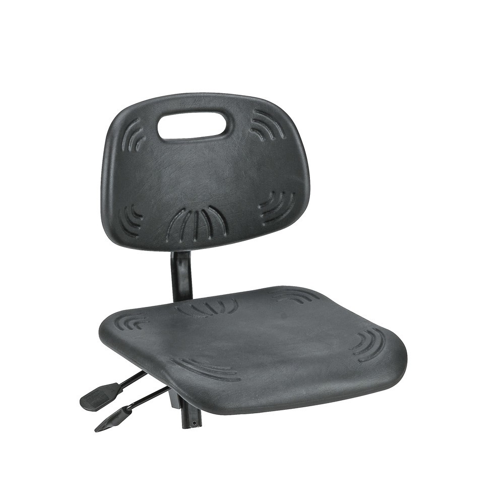 Número de imagen del producto 2: Global Stole A/S Silla giratoria Classic, asiento moldeado PU, altura de construcción del asiento 480-610 mm, deslizamiento de suelo, base de plástico