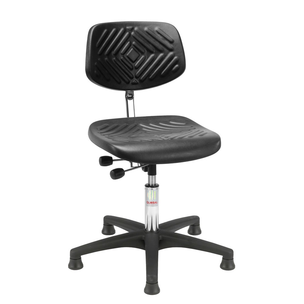Imagen del producto: Global Stole A/S Silla giratoria de trabajo Prestige, asiento moldeado en PU extra fuerte, altura de construcción del asiento 480-610 mm, deslizamiento de suelo, base de plástico