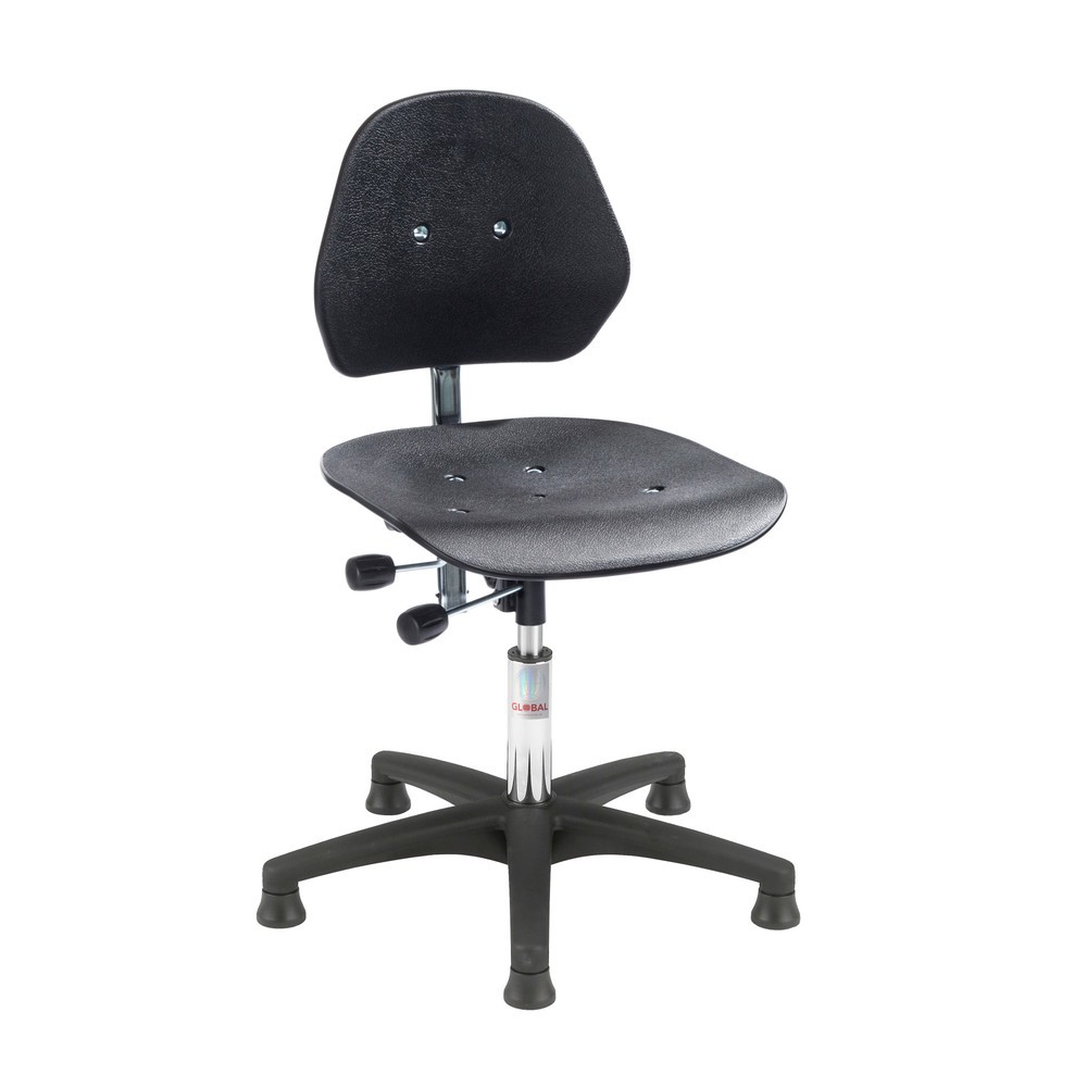 Número de imagen del producto 1: Global Stole A/S Silla giratoria de trabajo Sólido, altura de construcción del asiento 570-760 mm, deslizamientos de suelo, base de plástico