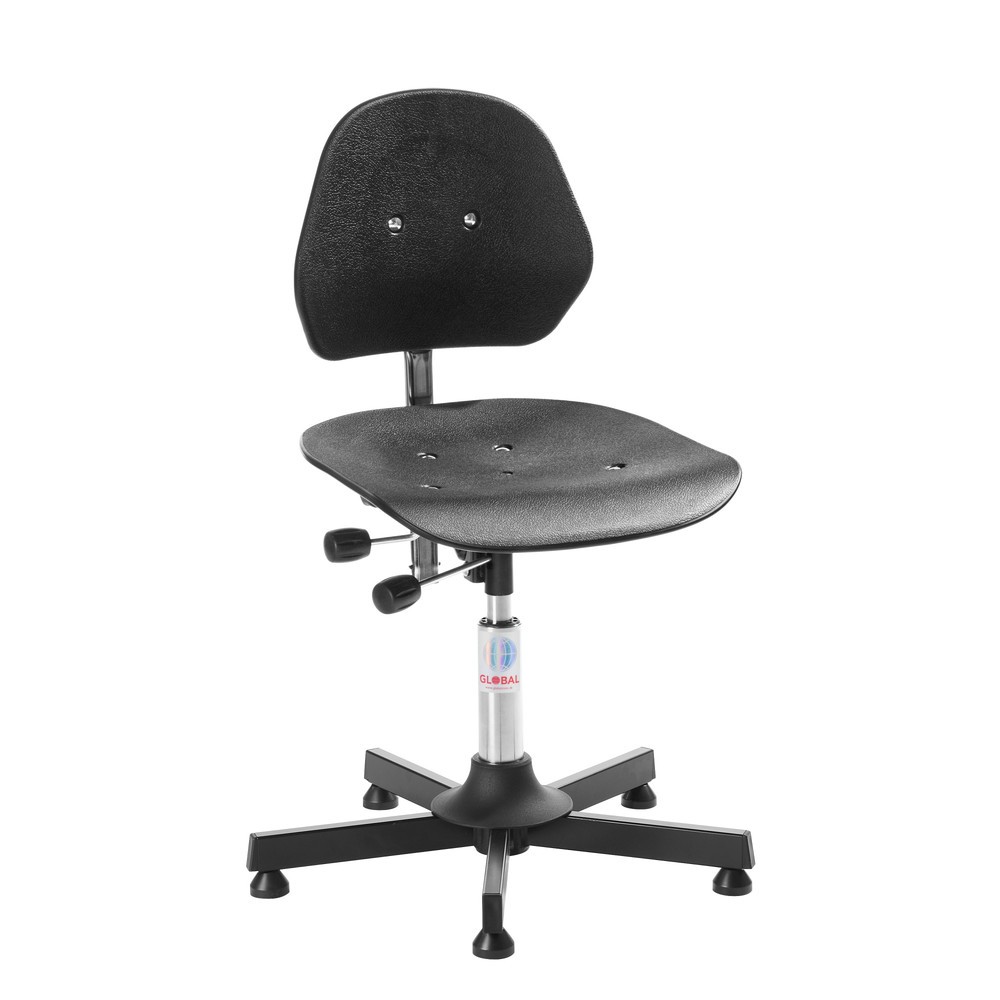 Imagen del producto: Global Stole A/S Silla giratoria de trabajo maciza, altura de construcción asiento 520-650 mm, planeador de suelo, base de acero