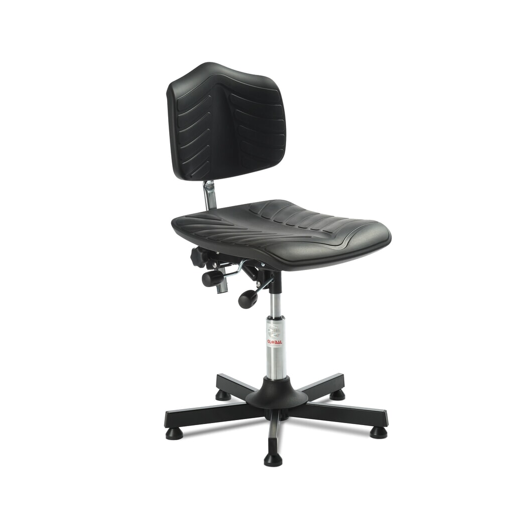 Global Stole A/S Silla giratoria de trabajo premium, PU moldeada asiento súper suave, altura de construcción del asiento 520-650 mm, parapente de suelo, base de acero Imagen del producto: Global Stole A/S Silla giratoria de trabajo premium, PU moldeada asiento súper suave, altura de construcción del asiento 520-650 mm, parapente de suelo, base de acero