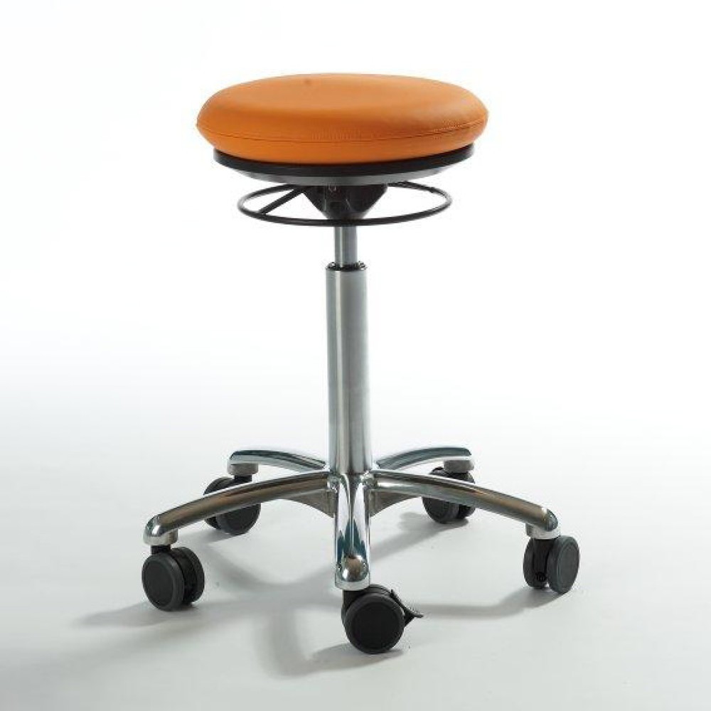 Número de imagen del producto 1: Global Stole A/S Taburete Pilates, asiento de piel sintética, altura de construcción del asiento 540-730 mm, color naranja