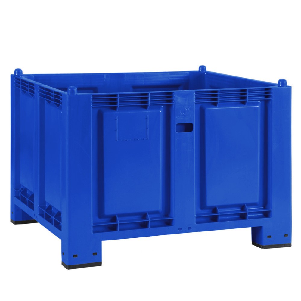 Número de imagen del producto 1: Gran contenedor de polipropileno, 550 litros, con pies, azul