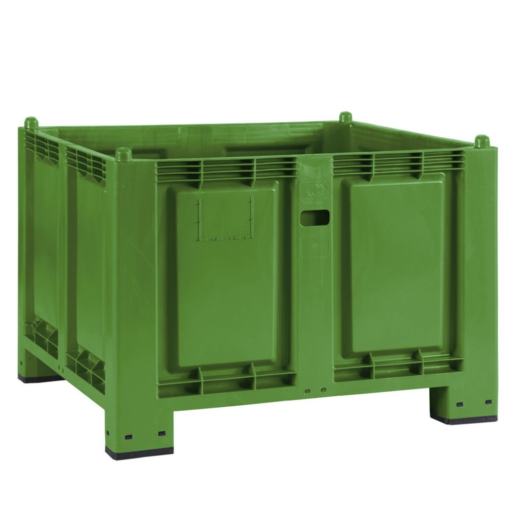 Imagen del producto: Gran contenedor de polipropileno, 550 litros, con pies, verde