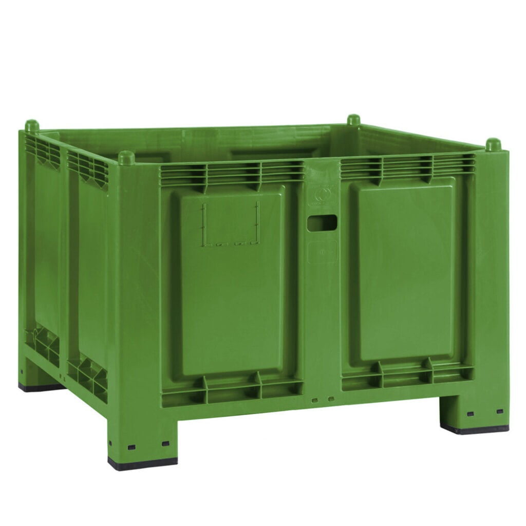Imagen del producto: Gran contenedor de polipropileno, 550 litros, con pies, verde