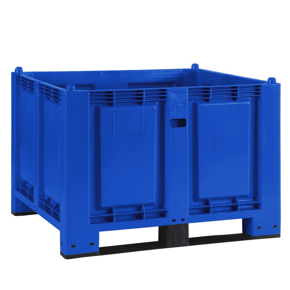 Número de imagen del producto 1: Gran contenedor de polipropileno, 550 litros, con travesaños, azul