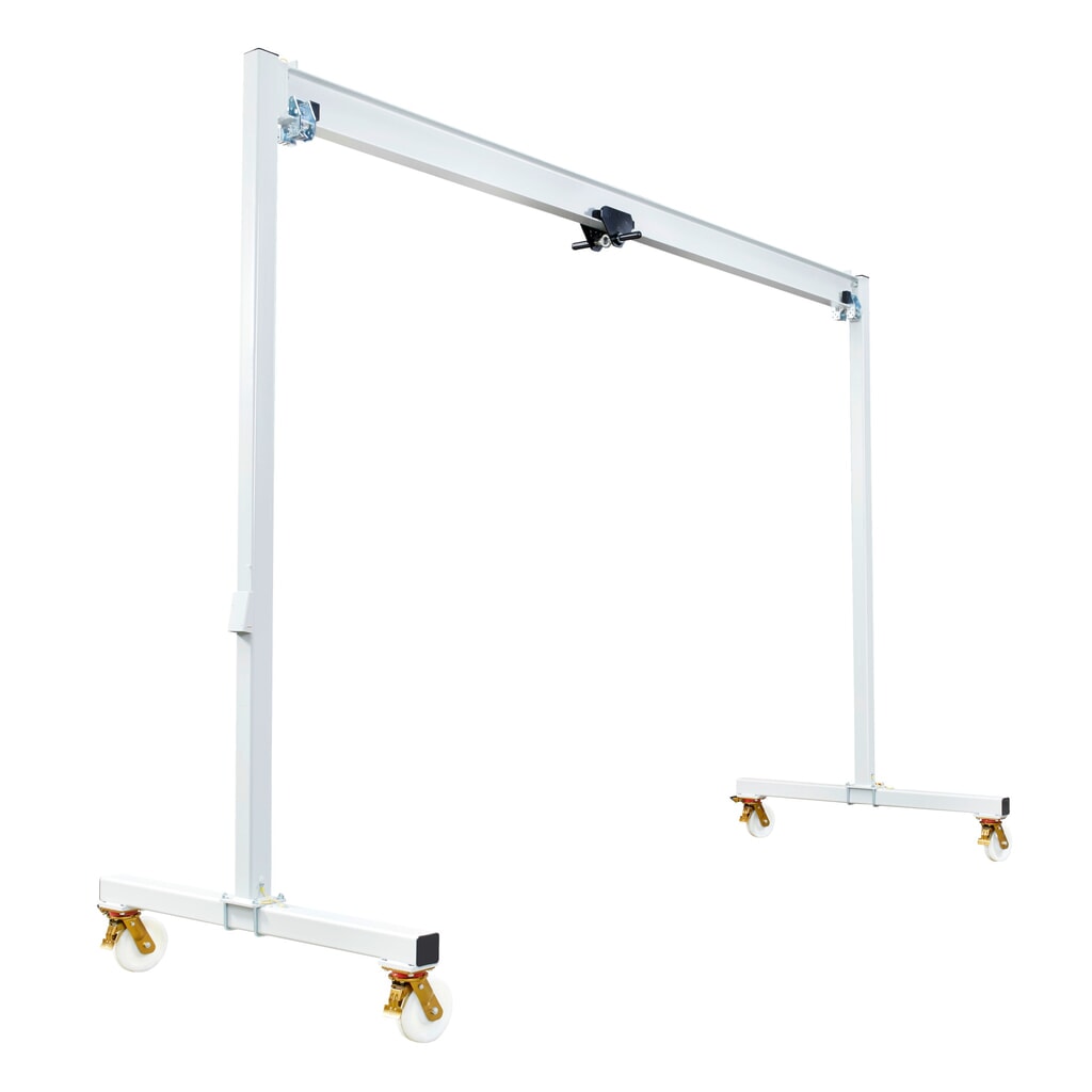 Grúa de pórtico VETTER® incl. carro de empuje manual, con ruedas, anchura de luz 5 m, CC 500 kg Imagen del producto: Grúa de pórtico VETTER® incl. carro de empuje manual, con ruedas, anchura de luz 5 m, CC 500 kg