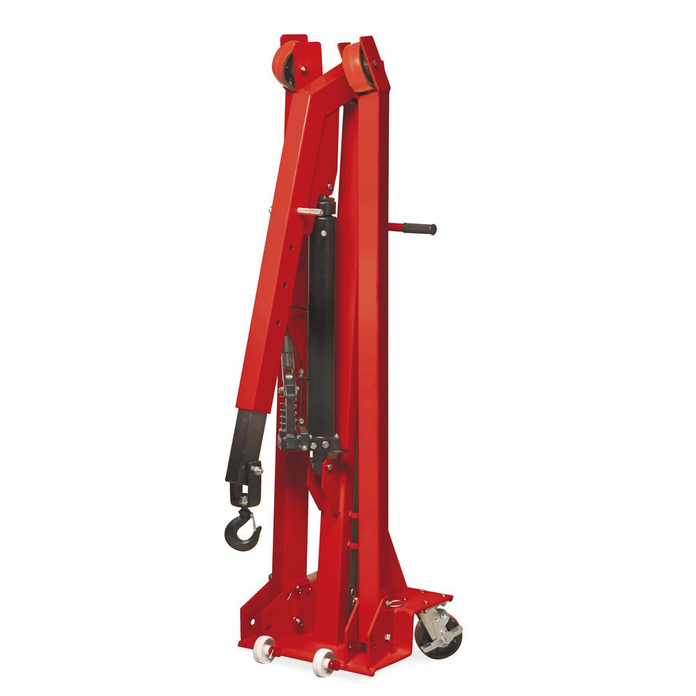 Número de imagen del producto 2: Grúa de taller con bastidor abierto y elevación rápida, plegable, CC 1500-2000 kg, RAL 3020 rojo tráfico