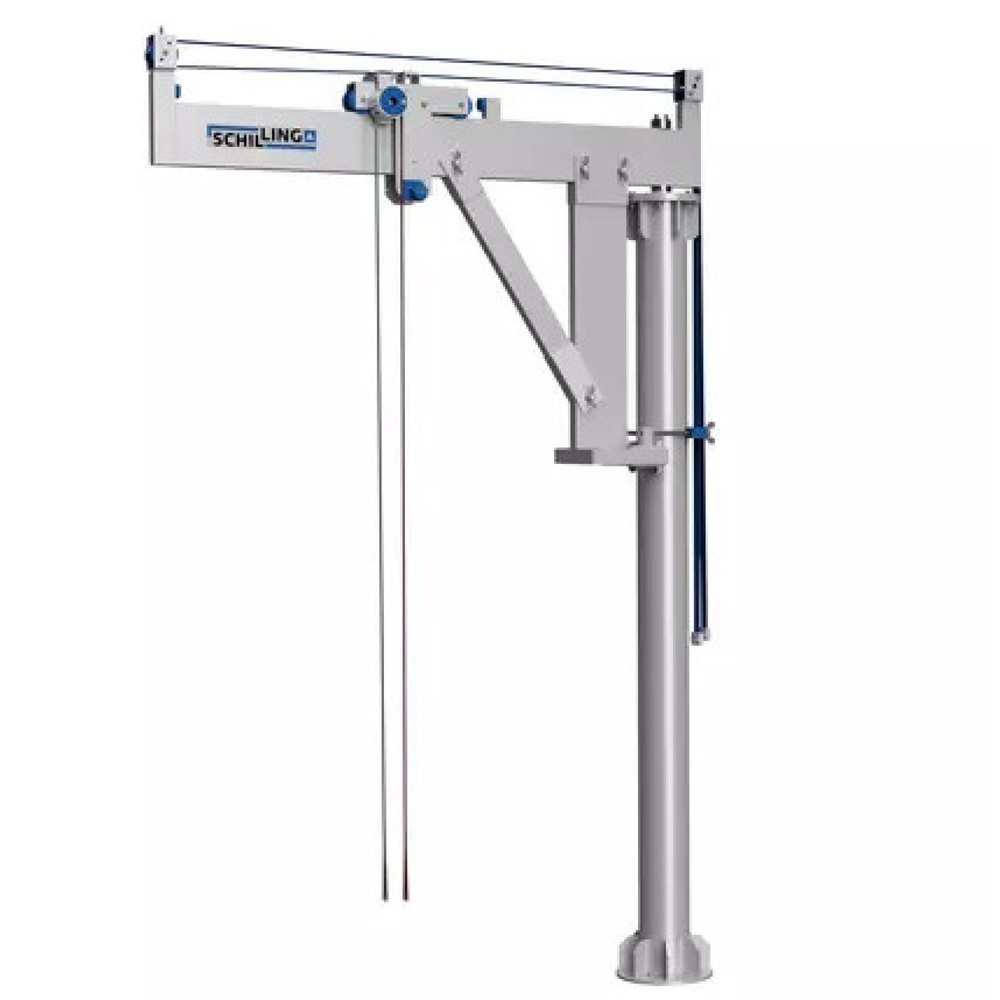 Imagen del producto: Grúa giratoria de aluminio, punto de suspensión 3.000 mm, pluma 2.000 mm, capacidad de carga 250 kg