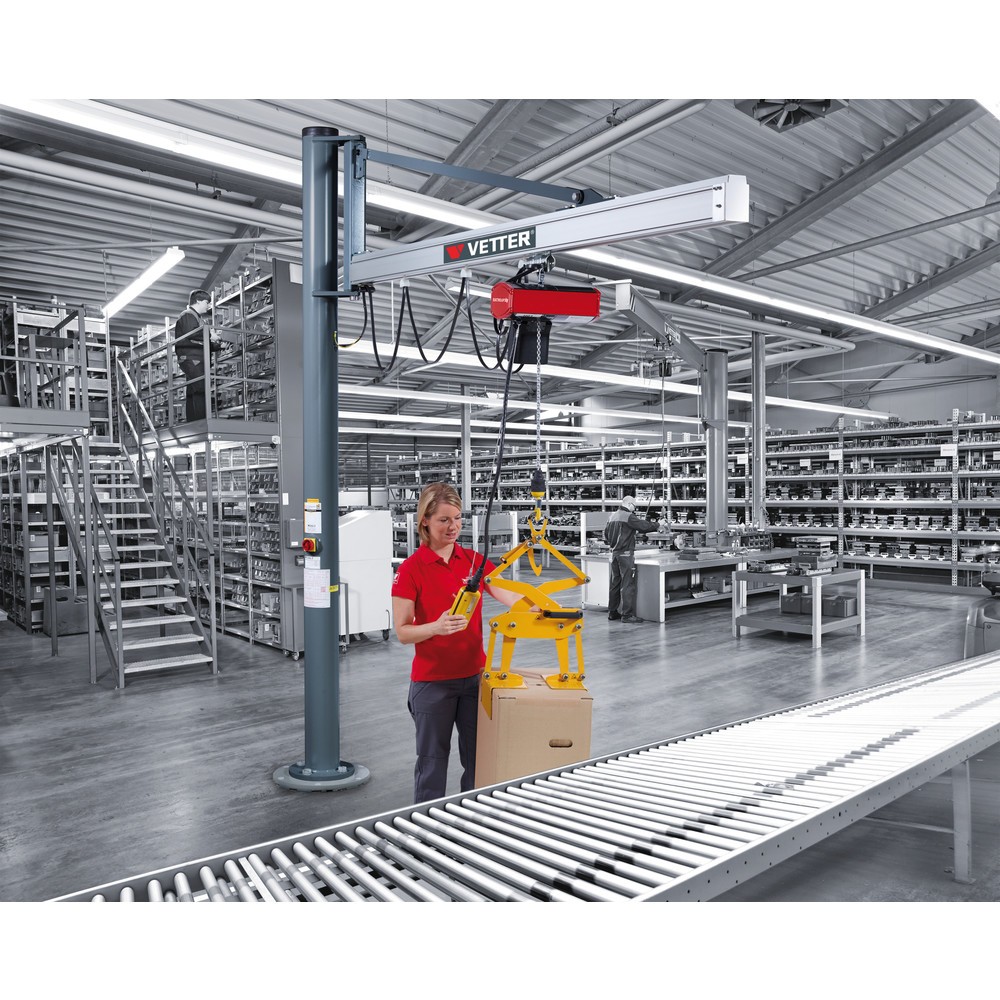 Número de imagen del producto 4: Grúa giratoria VETTER® incl. polipasto de cadena eléctrico LIFTKET, versión de columna, voladizo 2.900 mm, CC 125 kg