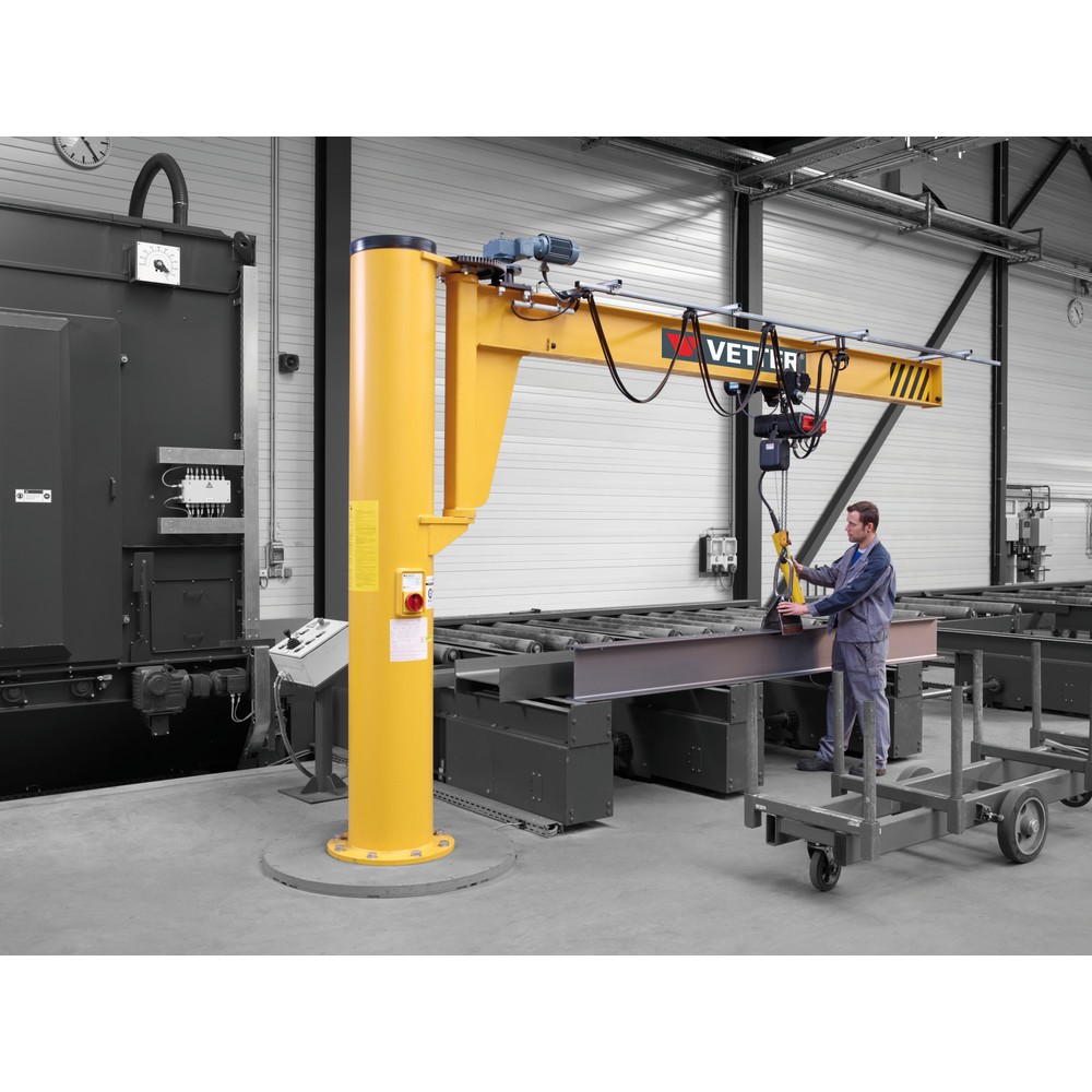 Número de imagen del producto 4: Grúa giratoria VETTER® incl. polipasto de cadena eléctrico LIFTKET, versión de columna, altura reducida, incl. material de fijación, voladizo 3.000 mm, CC 250 kg