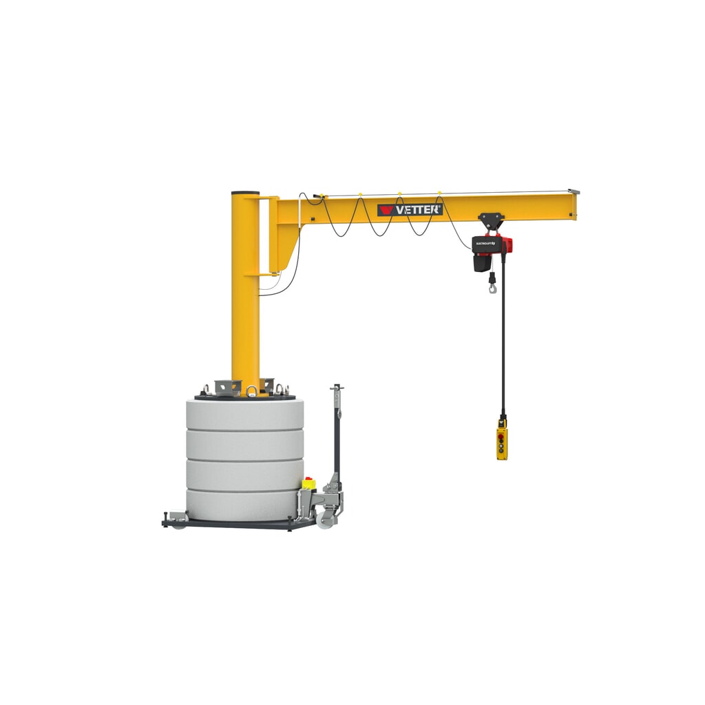 Número de imagen del producto 4: Grúa giratoria VETTER® incl. polipasto de cadena eléctrico LIFTKET, radio de giro 270°, voladizo 3.000 mm, CC 125 kg