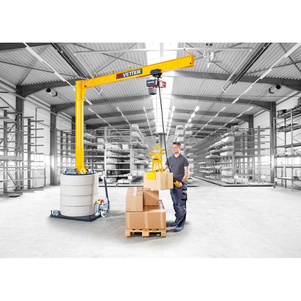 Número de imagen del producto 5: Grúa giratoria VETTER® incl. polipasto de cadena eléctrico LIFTKET, radio de giro 270°, voladizo 1.900 mm, CC 500 kg