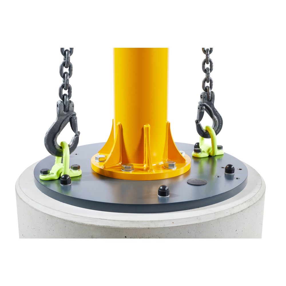 Número de imagen del producto 5: Grúa giratoria VETTER® incl. polipasto de cadena eléctrico LIFTKET, versión móvil, radio de giro 360°, voladizo 4.000 mm, CC 125 kg