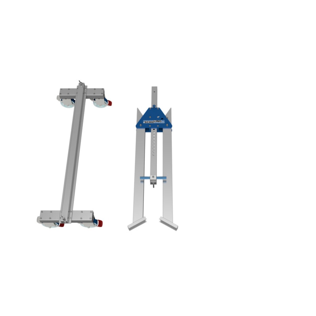 Número de imagen del producto 2: Grúa pórtico de aluminio con doble portador separable, móvil, punto de montaje 2.613-3.363 mm, capacidad de carga 3.000 kg
