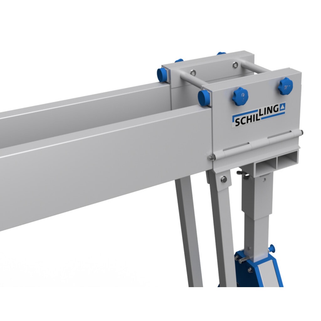 Número de imagen del producto 3: Grúa pórtico de aluminio con doble portador separable, móvil, punto de montaje 2.613-3.363 mm, capacidad de carga 3.000 kg