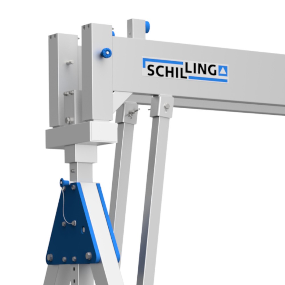 Número de imagen del producto 6: Grúa pórtico de aluminio con doble portador separable, móvil, punto de montaje 2.613-3.363 mm, capacidad de carga 2.000 kg