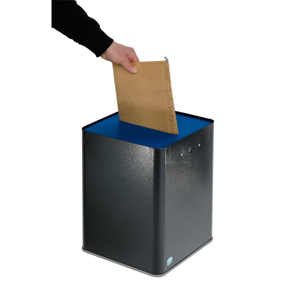 Número de imagen del producto 3: Guardapapeles P40 de VAR ®, cumple la LPD, plata vieja/azul