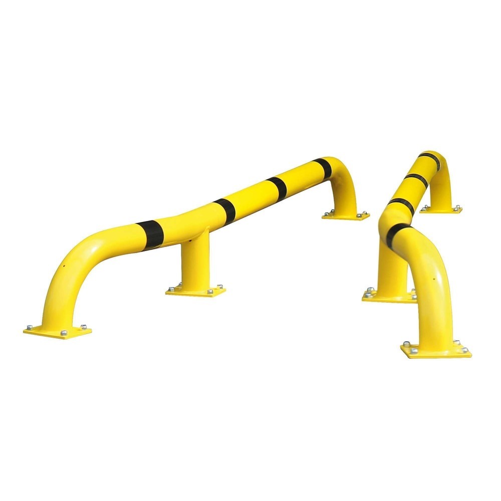 Número de imagen del producto 5: Guía de entrada MORAVIA BLACK BULL para camiones, para anclar con tacos, con placa de suelo, juego de 2 tacos, acero galvanizado en caliente, tiras reflectantes en amarillo y negro