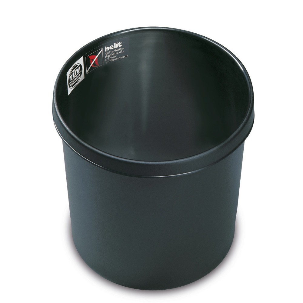 Papelera Durable de acero con cabezal apagallamas