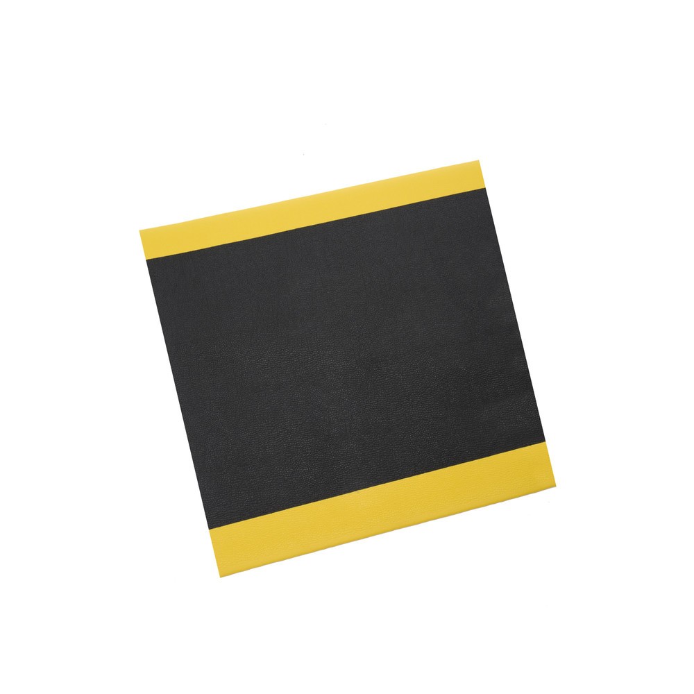 Imagen del producto: Alfombrilla antifatiga ErgoSoft Classic de HEMMDAL, texturizada, 1 capa, L x A 900 x 900 mm, negra/amarilla