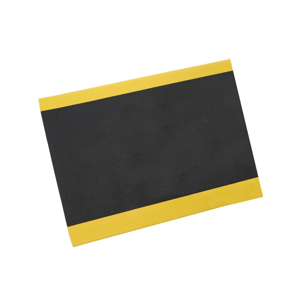 Número de imagen del producto 1: Alfombrilla antifatiga ErgoSoft Classic de HEMMDAL, texturizada, 1 capa, L x A 900 x 1.200 mm, negra/amarilla