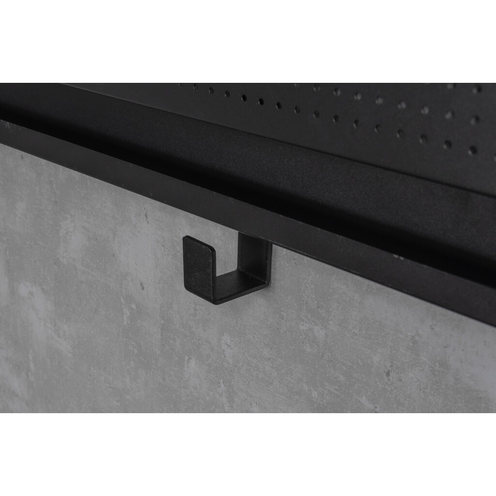 HEMMDAL Banco de trabajo plegable, capacidad de carga 150 kg, pared perforada inclusivo 10 gancho Número de imagen del producto 4: HEMMDAL Banco de trabajo plegable, capacidad de carga 150 kg, pared perforada inclusivo 10 gancho