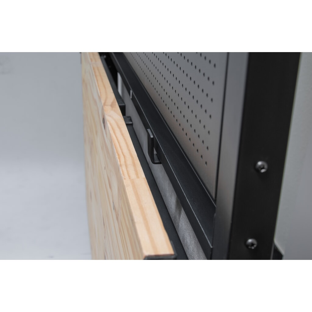 HEMMDAL Banco de trabajo plegable, capacidad de carga 150 kg, pared perforada inclusivo 10 gancho Número de imagen del producto 5: HEMMDAL Banco de trabajo plegable, capacidad de carga 150 kg, pared perforada inclusivo 10 gancho
