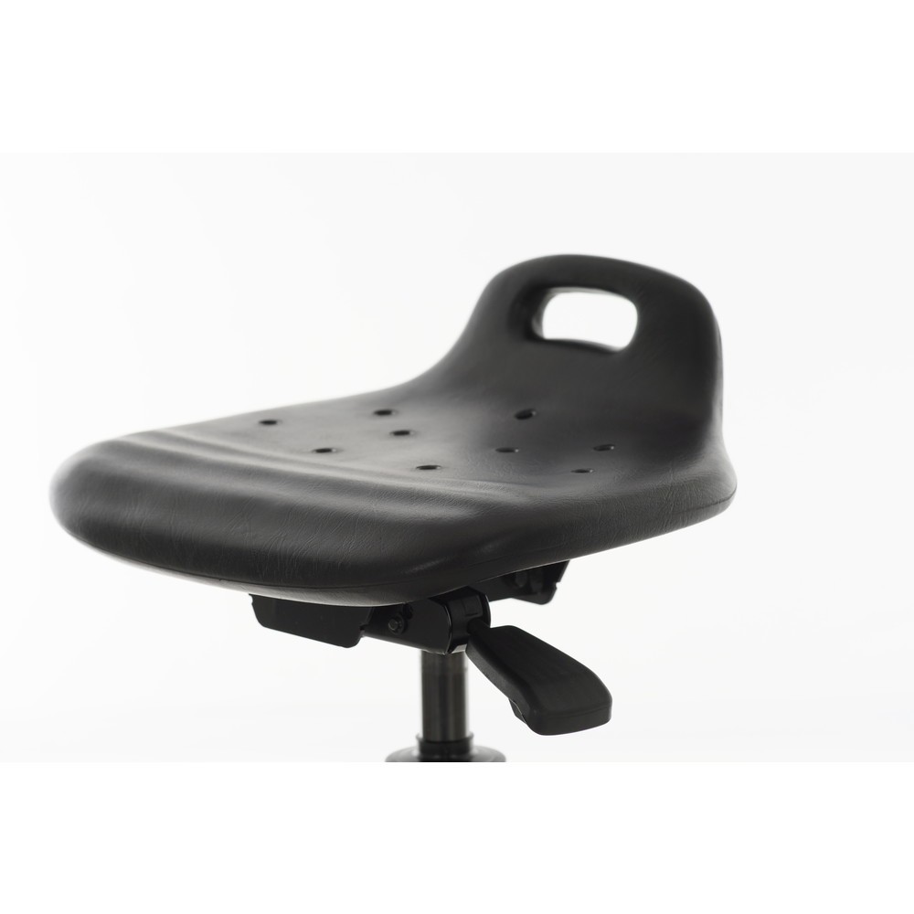 Número de imagen del producto 2: Taburete giratorio HEMMDAL, asiento de PU con respaldo y asa de transporte, altura de asiento de 450-640 mm, ruedas