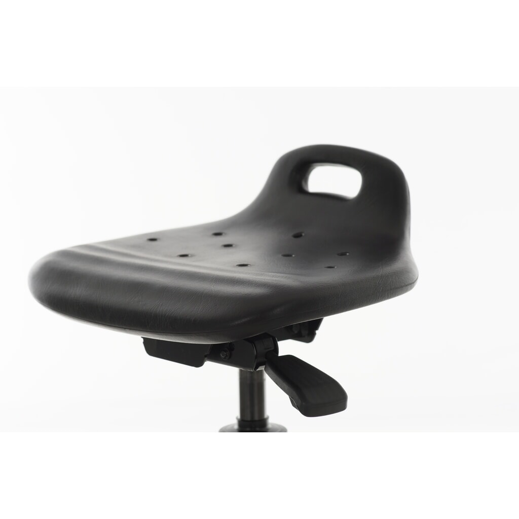 Número de imagen del producto 3: Taburete giratorio HEMMDAL de PU con respaldo, altura de asiento 430-620 mm, contera