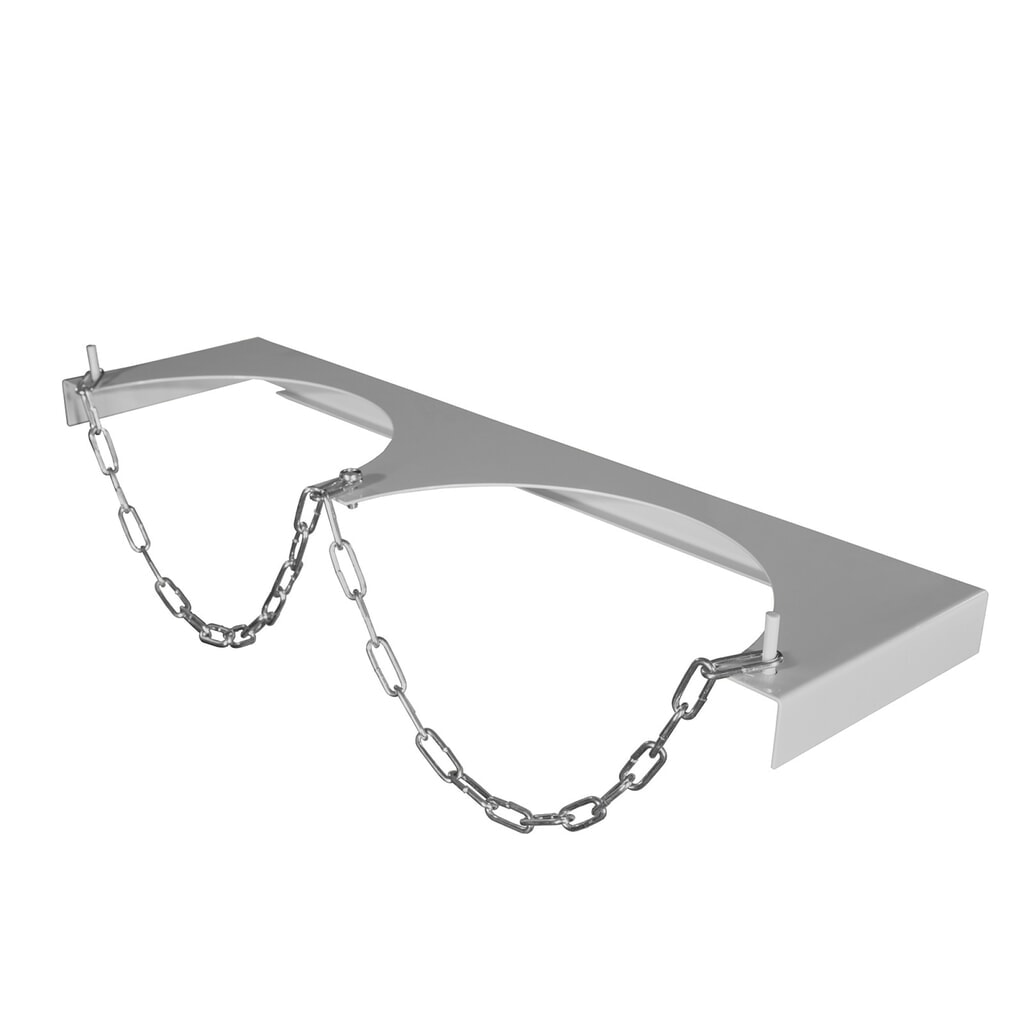 Soporte de pared para botellas de gas HEMMDAL para 2 bombonas de acero de 10 litros Imagen del producto: Soporte de pared para botellas de gas HEMMDAL para 2 bombonas de acero de 10 litros