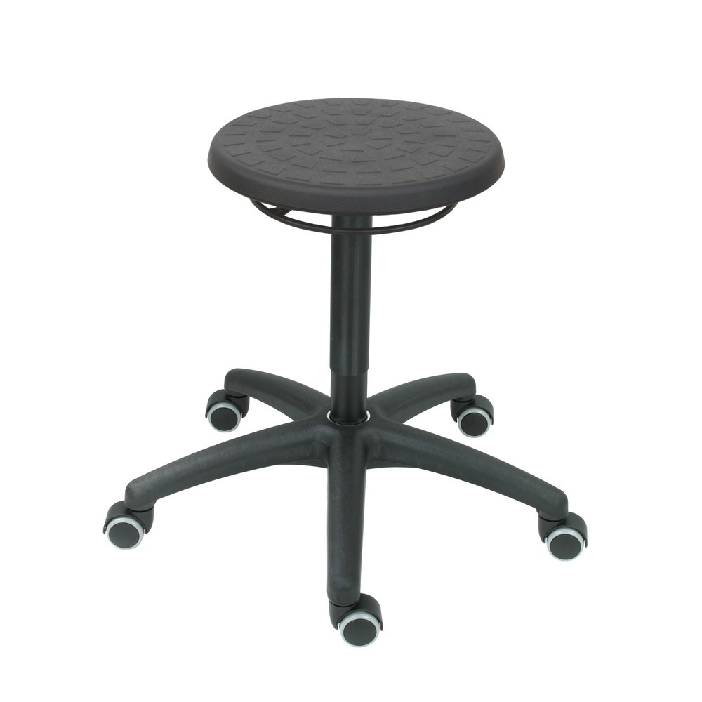 Número de imagen del producto 1: Taburete redondo HEMMDAL, asiento de PU, altura de asiento de 460-650 mm, ruedas