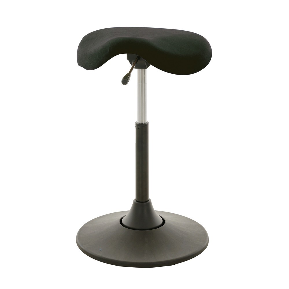 Imagen del producto: Taburete de sillín HEMMDAL, asiento de cuero sintético, altura de asiento de 510-700 mm, base oscilante