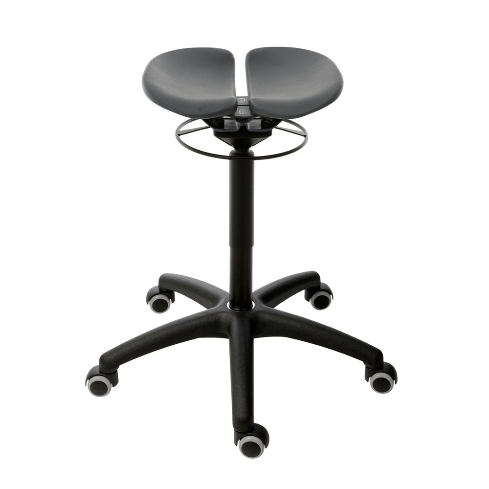 Número de imagen del producto 1: Funda de asiento HEMMDAL sobre elementos amortiguadores, asiento de plástico dividido en dos, altura de asiento de 500-680 mm, ruedas