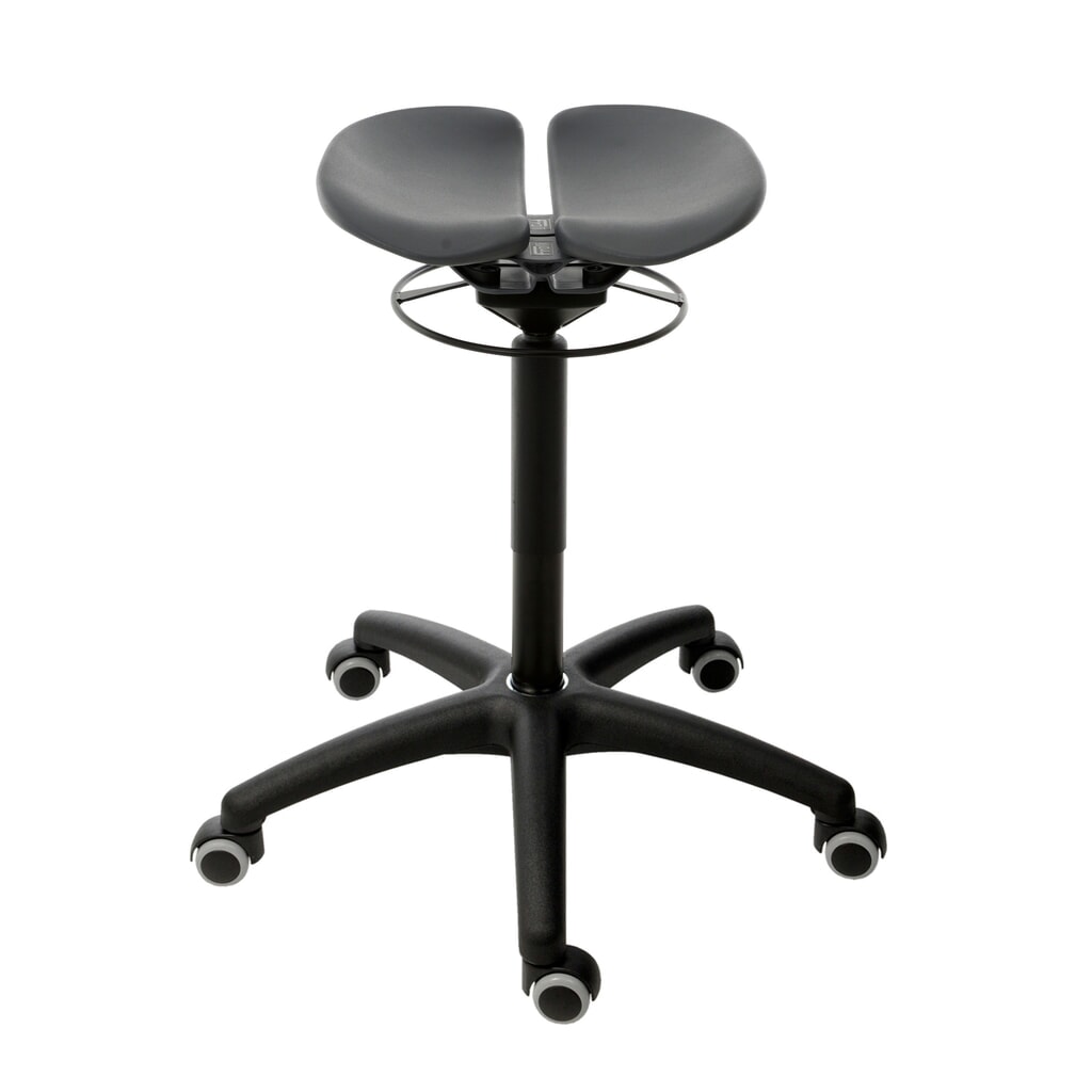 Imagen del producto: Funda de asiento HEMMDAL sobre elementos amortiguadores, asiento de plástico dividido en dos, altura de asiento de 500-680 mm, ruedas
