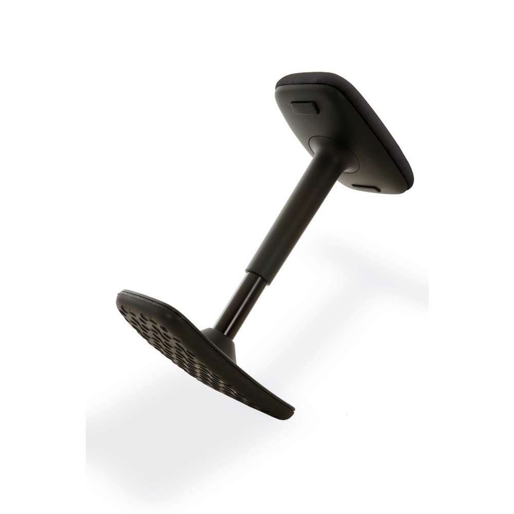 Número de imagen del producto 2: Taburete de pie HEMMDAL, asiento de cuero sintético, altura de asiento de 560-690 mm, base oscilante convexa
