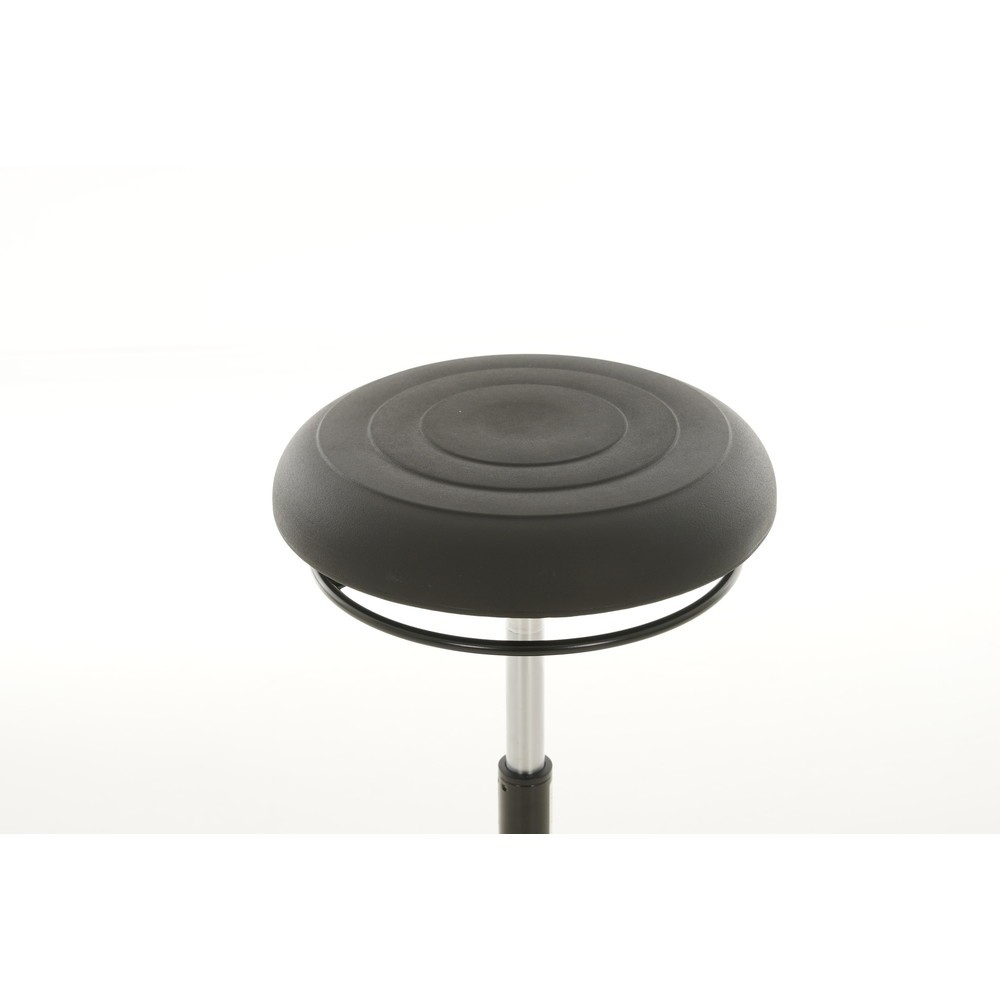 Número de imagen del producto 2: Taburete de pie HEMMDAL, asiento giratorio de PU, altura de asiento de 510-700 mm, base oscilante
