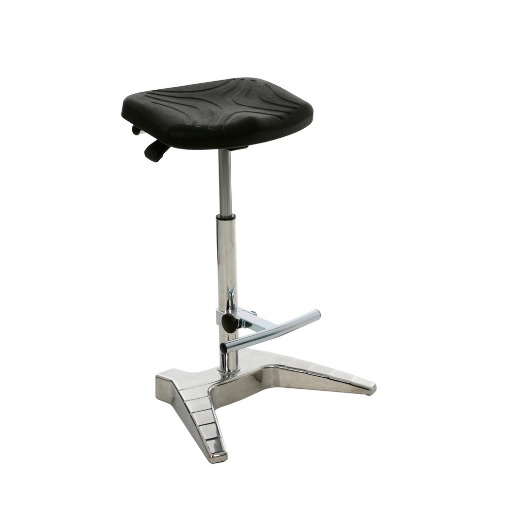 Número de imagen del producto 1: Soporte XXL de pie HEMMDAL , asiento de PU extraancho y asa de transporte, altura de asiento de 700-880 mm, reposapiés
