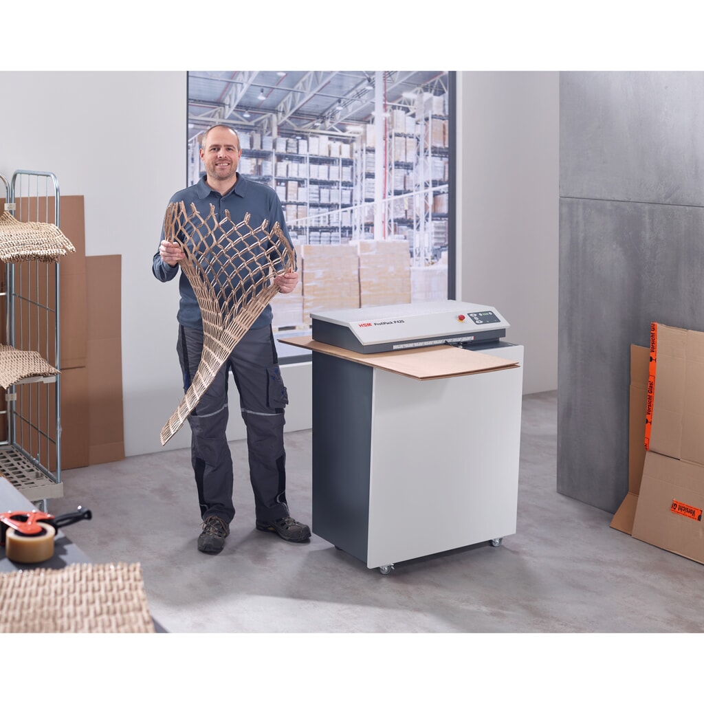 Número de imagen del producto 13: Máquina de acolchado para embalaje HSM ProfiPack P425, corriente alterna, con juego de adaptación para aspiración