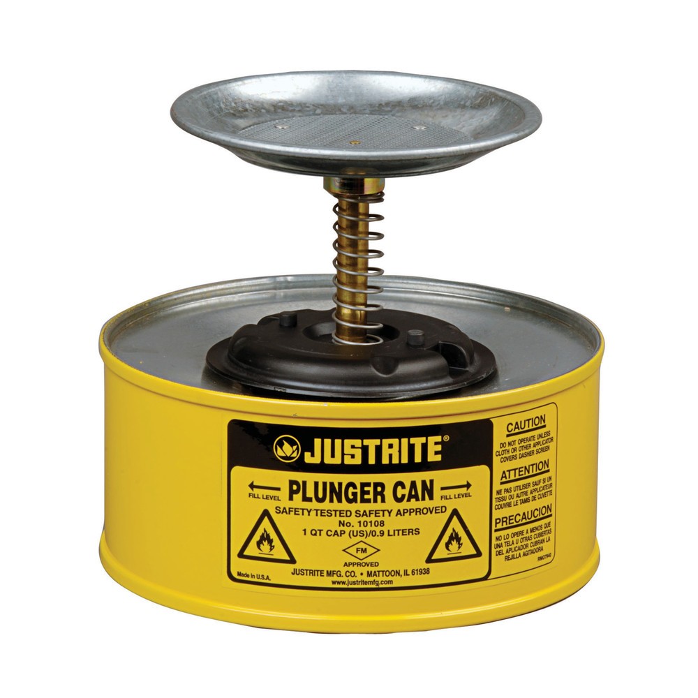 Imagen del producto: Humidificador de ahorro de chapa de acero Justrite, amarillo, 1 litro